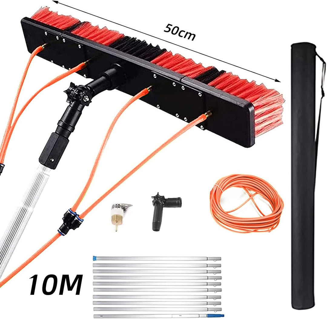 CEIEVER Fensterputzer mit Teleskopstiel, Teleskopstange Fensterreinigung Wasser 5m/8m/10m/10.5m Fens