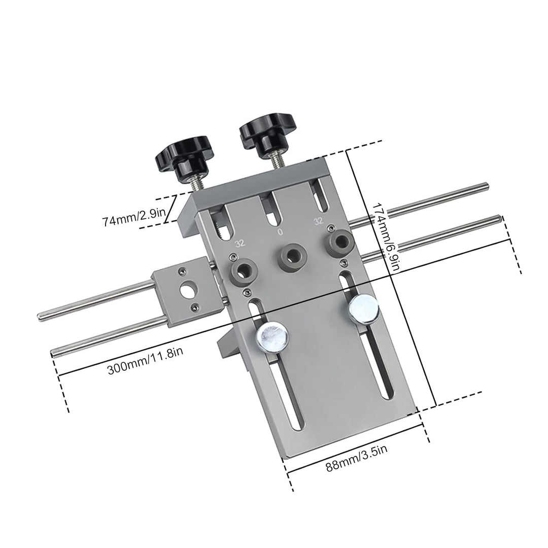 Bohrschablone,CEIEVER Bohrhilfe 6/8/10/15mm Dübelhilfe Bohrlehre aus 6061 Aluminium Legierung,pocket