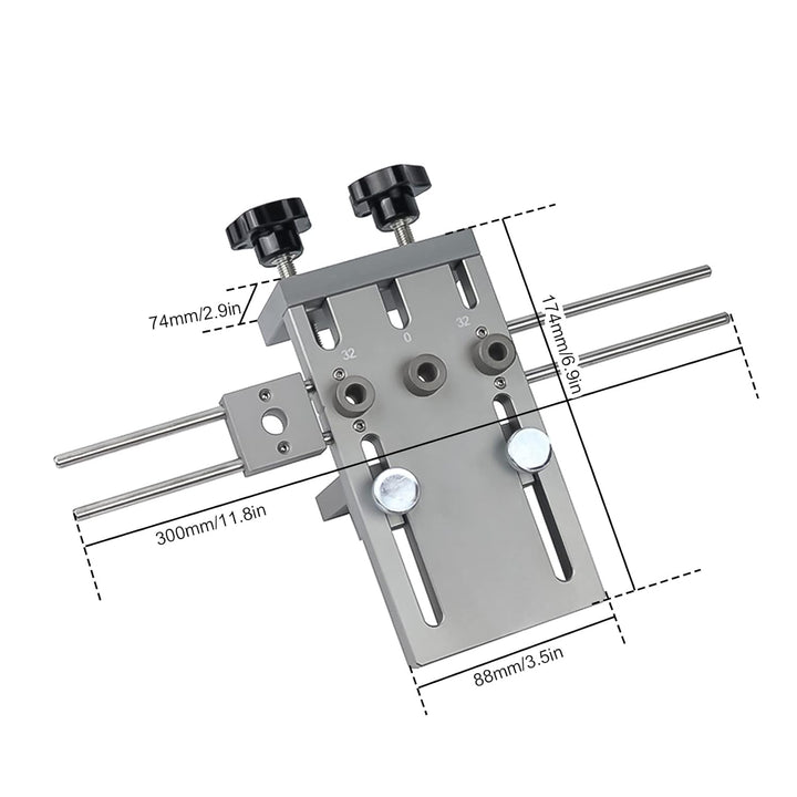 Bohrschablone,CEIEVER Bohrhilfe 6/8/10/15mm Dübelhilfe Bohrlehre aus 6061 Aluminium Legierung,pocket