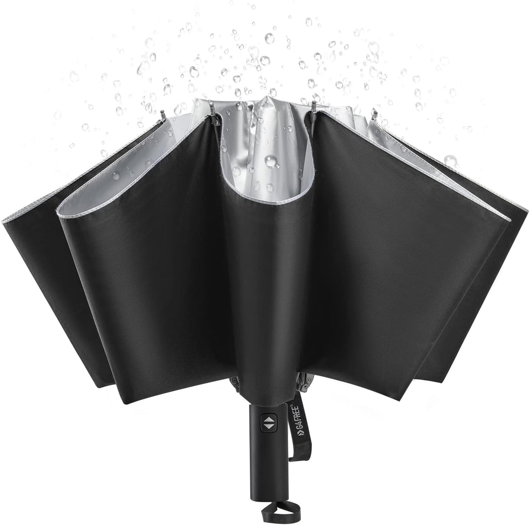 G4Free 54 Zoll Regenschirm Sturmfest Klein mit UPF 50+ UV-Schutz & Auf-Zu-Automatik & Sturmfest & Ko