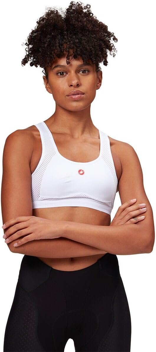 CASTELLI Damen Rosso Corsa Bra Sports, Weiss Schwarz