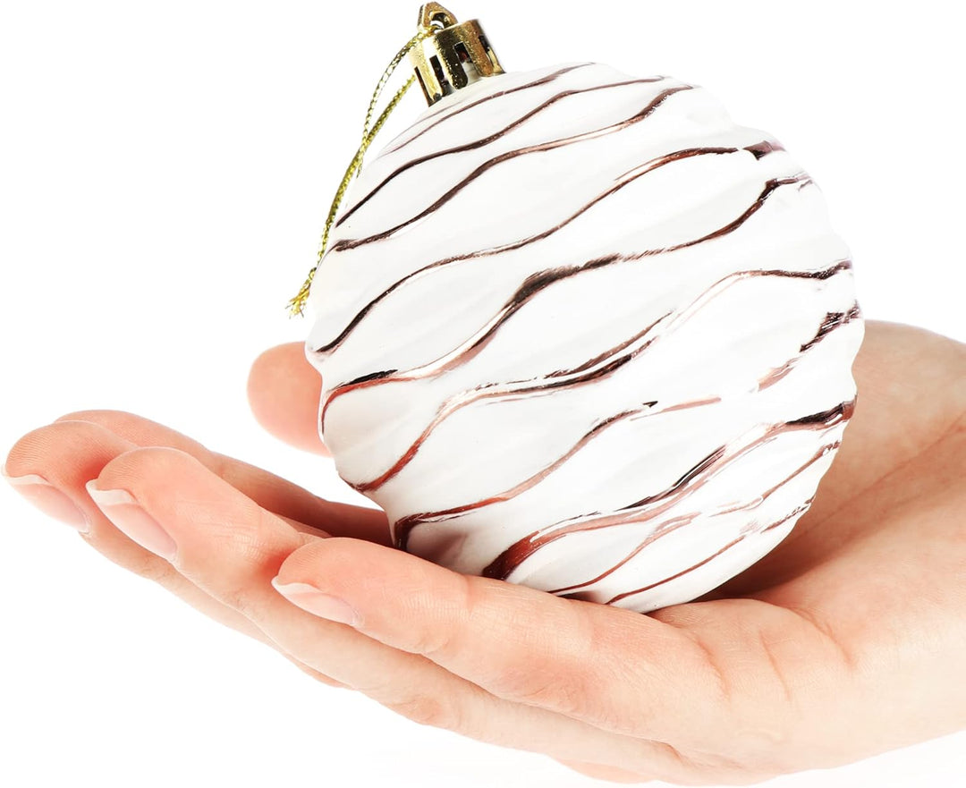com-four® 16x Weihnachtskugeln, Christbaumkugeln bruchsicher aus Kunststoff für Weihnachten, Baumsch