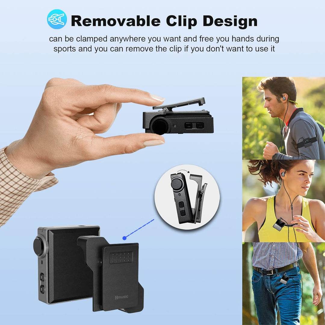 Hmusic P68 HiFi MP3 Player mit Clip, Lossless DSD Music Player Bluetooth, tragbarer Hi-Res Audio Pla