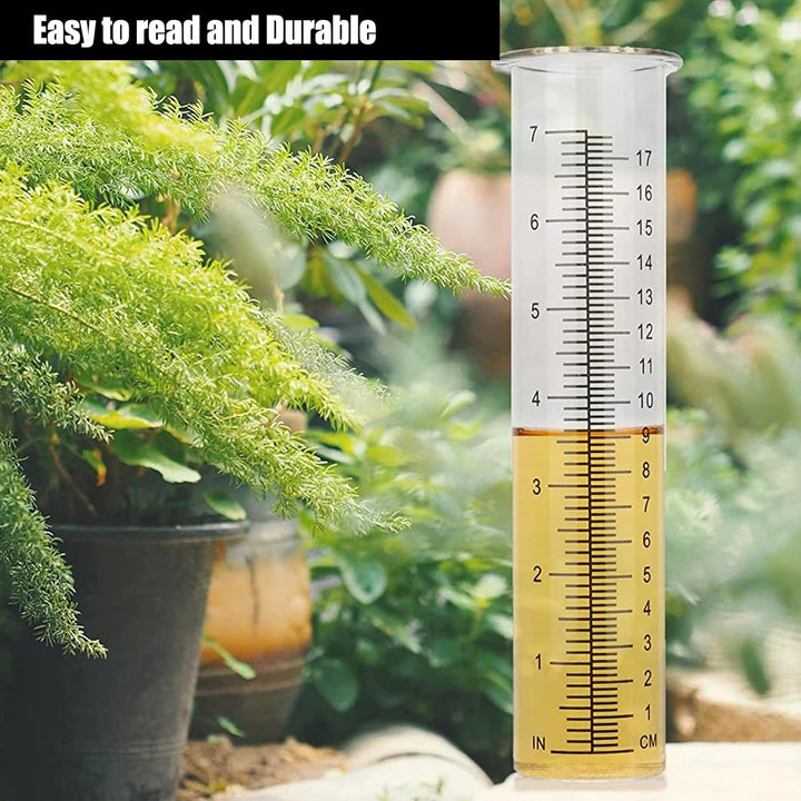HOMURY Garten Regenmesser Glas Niederschlagsmesser Regenmesswerkzeuge Regenmesser Litermesser Regenm