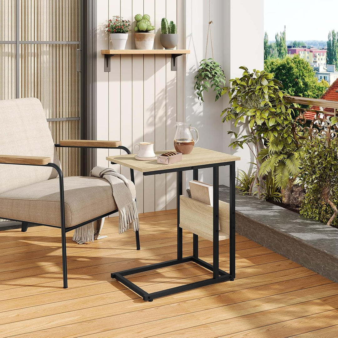 WOLTU Beistelltisch Kaffeetisch Couchtisch Sofatisch Nachttisch Betttisch Laptoptisch, Gestell aus M