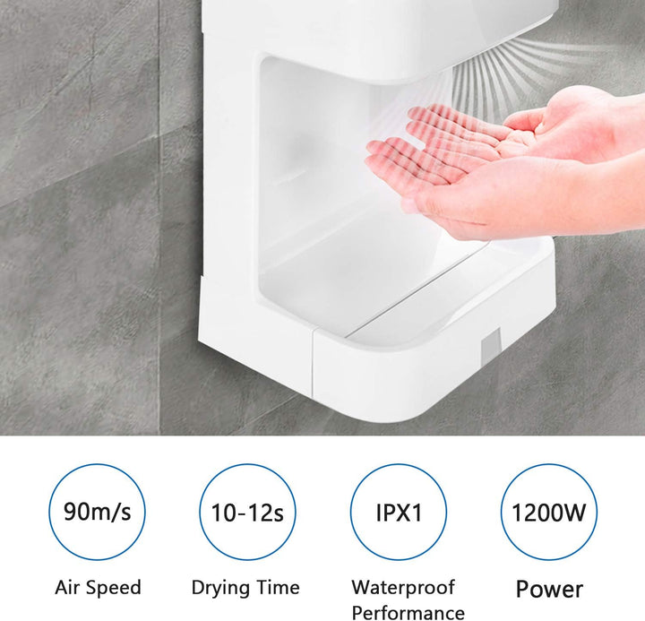 Modundry Automatischer Elektrischer Händetrockner Hochgeschwindigkeits mit Ablaufschale für Gewerbli