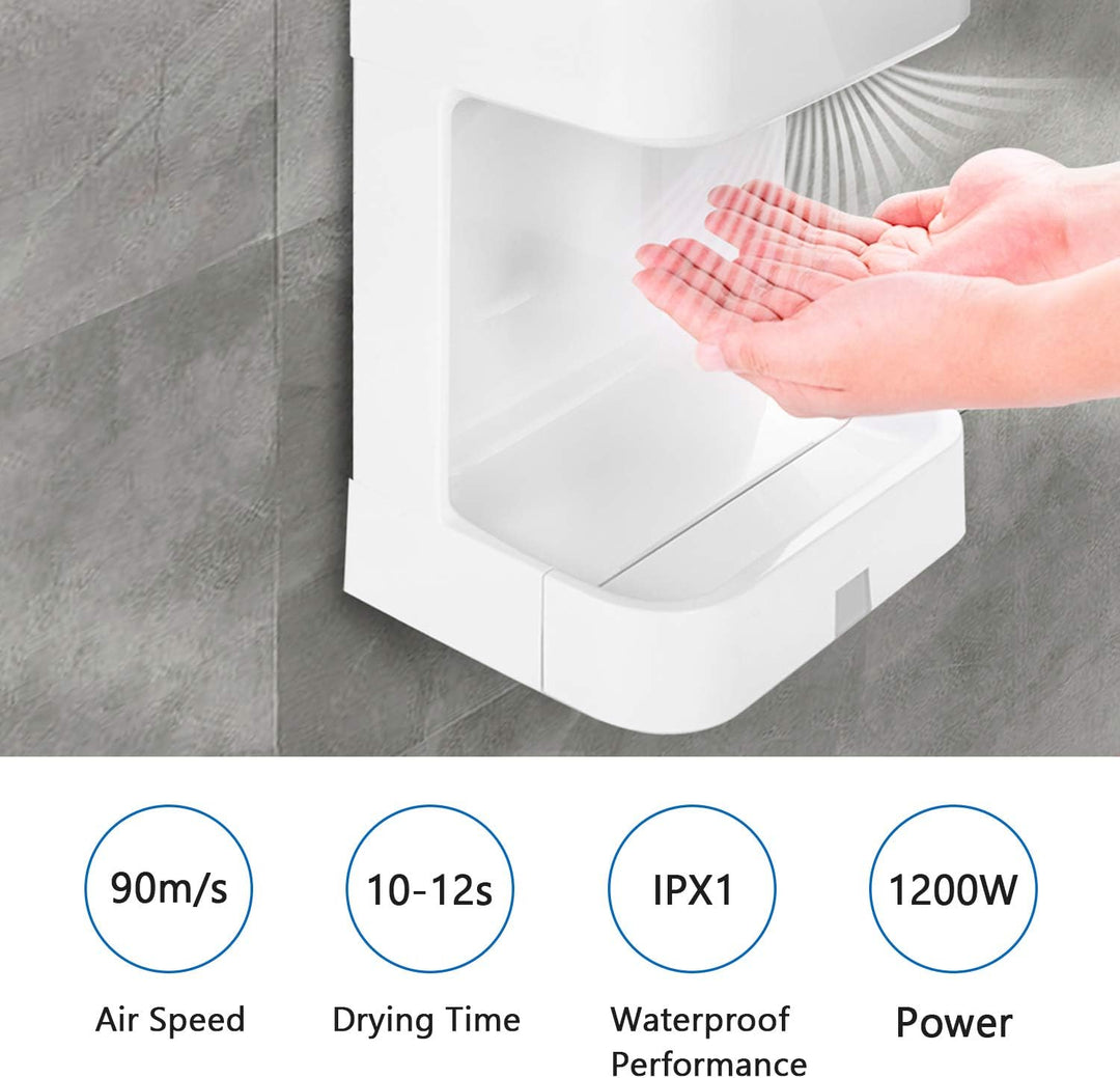 Modundry Automatischer Elektrischer Händetrockner Hochgeschwindigkeits mit Ablaufschale für Gewerbli