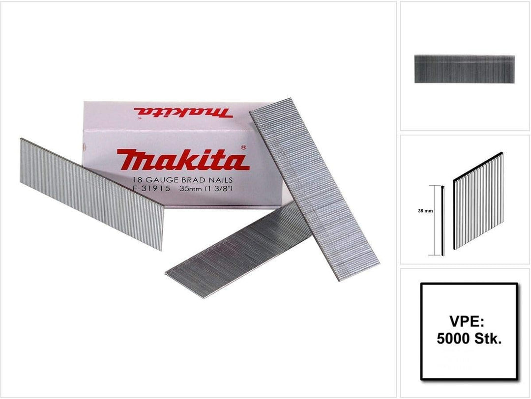 Makita 35 mm Nägel für Druckluft Nagler AF505-5000 Stück Stauchkopfnägel F-31915