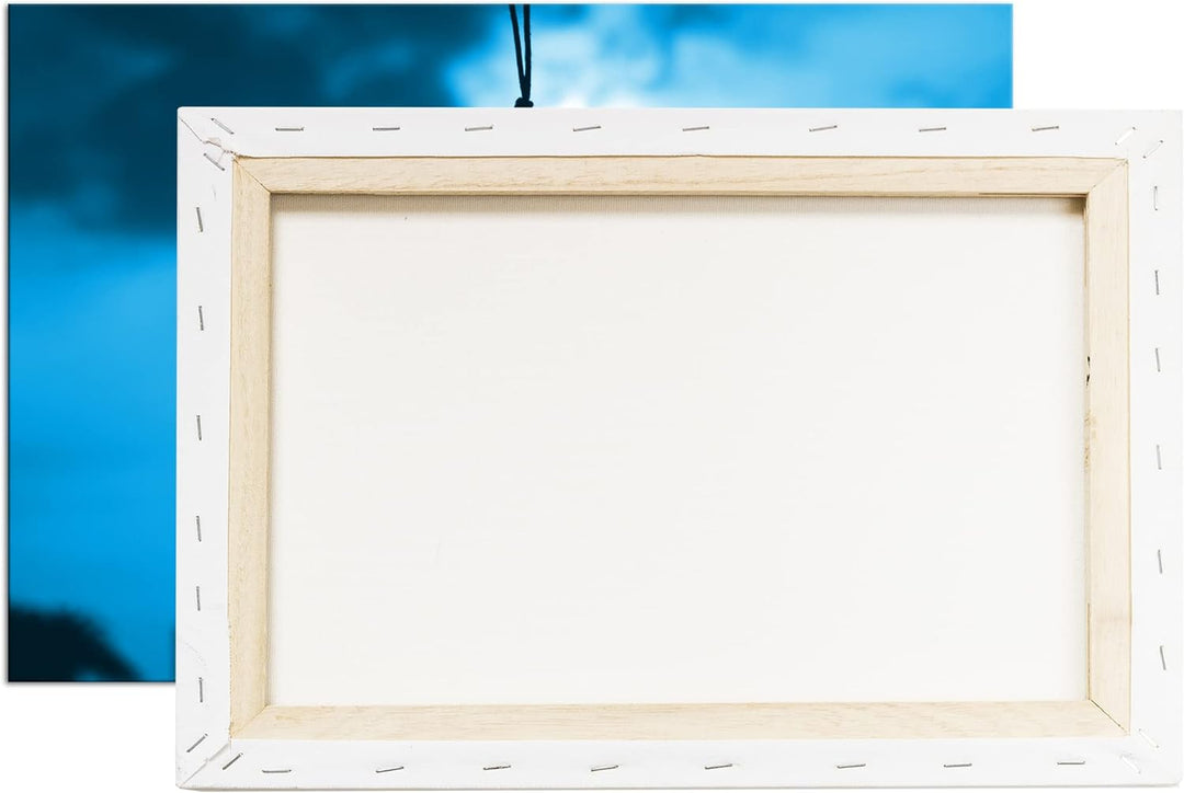 deyoli Traumfänger im Wind Format: 80x60 Effekt: Monocrome Blau als Leinwandbild, Motiv fertig gerah