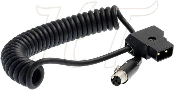 HangTon TVLogic Alphatron EVF Monitor Spiralkabel V-Mount D-Tap auf Mini XLR 4-polig