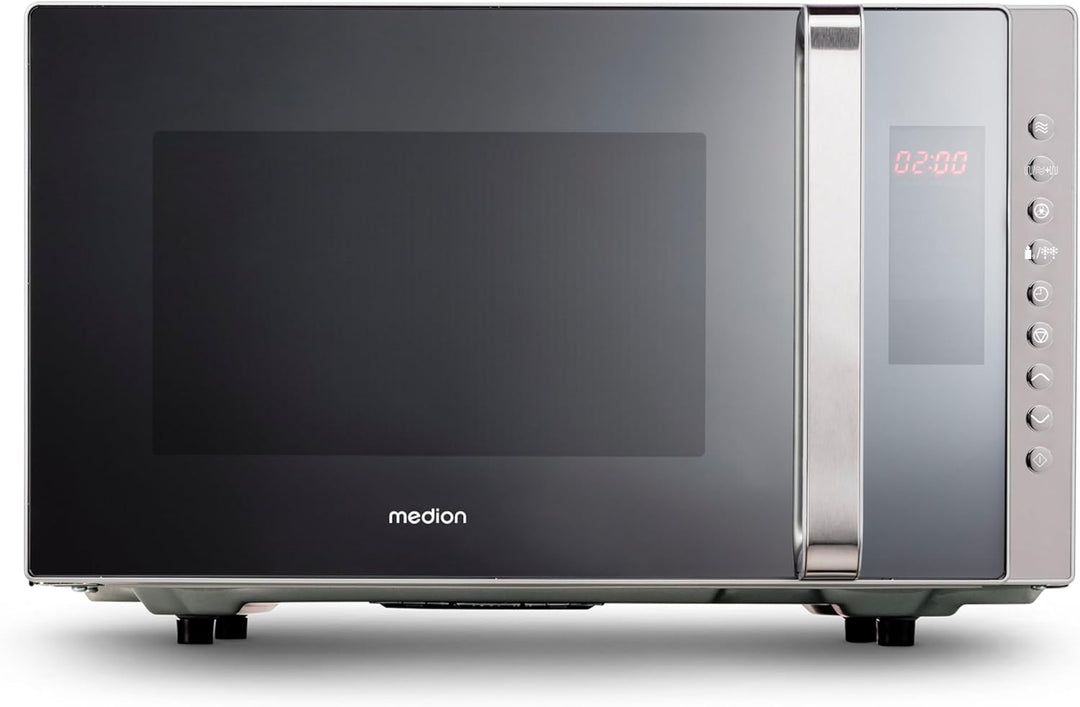 MEDION 3-in-1 Mikrowelle mit Grill und Heissluft Funktion, 800 Watt Leistung, 1200 Watt Obergrill-/H