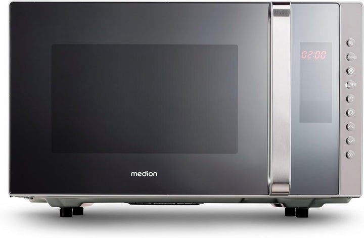 MEDION 3-in-1 Mikrowelle mit Grill und Heissluft Funktion, 800 Watt Leistung, 1200 Watt Obergrill-/H