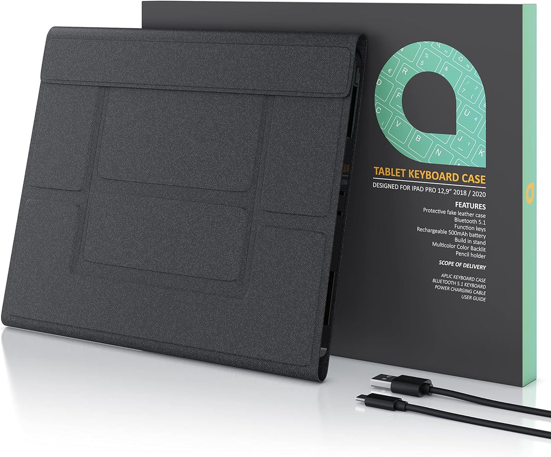 CSL - iPad Pro Tastatur Bluetooth mit Hülle - 12,9 Zoll - kompatibel mit iPad 4te, 5te, 6te Generati