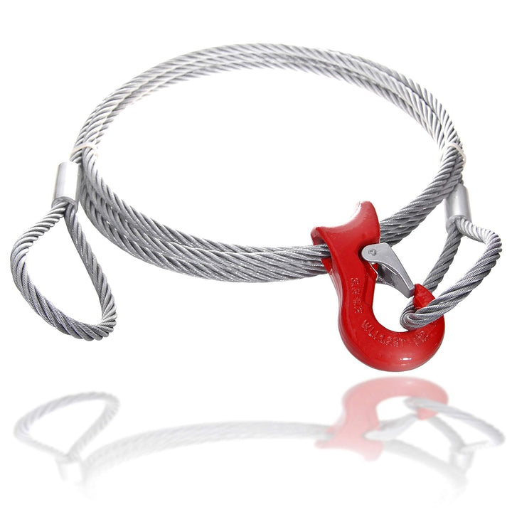 Drahtseile24 Chokerseil mit Schlaufen, Rückeseil – Forstseil mit Gleithaken | 10mm – 16mm | 0,5m – 5