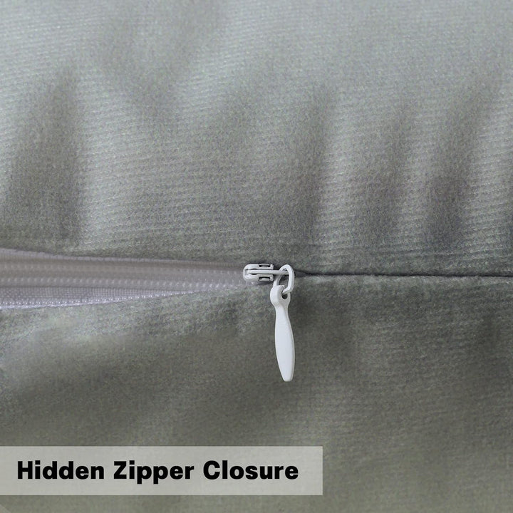 Bonhause 4er Set Kissenbezüge Marmor Grau 45 x 45 cm Doppelseitig Schwarz Gold Abstrakte Kunst Samt