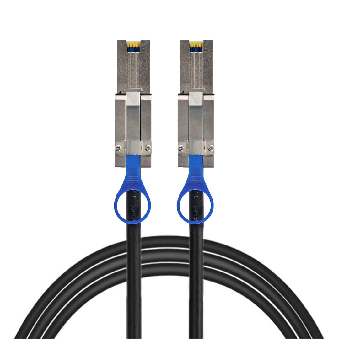 cablecc 1 m Externes Mini SAS 4 x SFF-8088 auf SFF 8088 Datenkabel External Mini SAS SFF-8088 to SFF