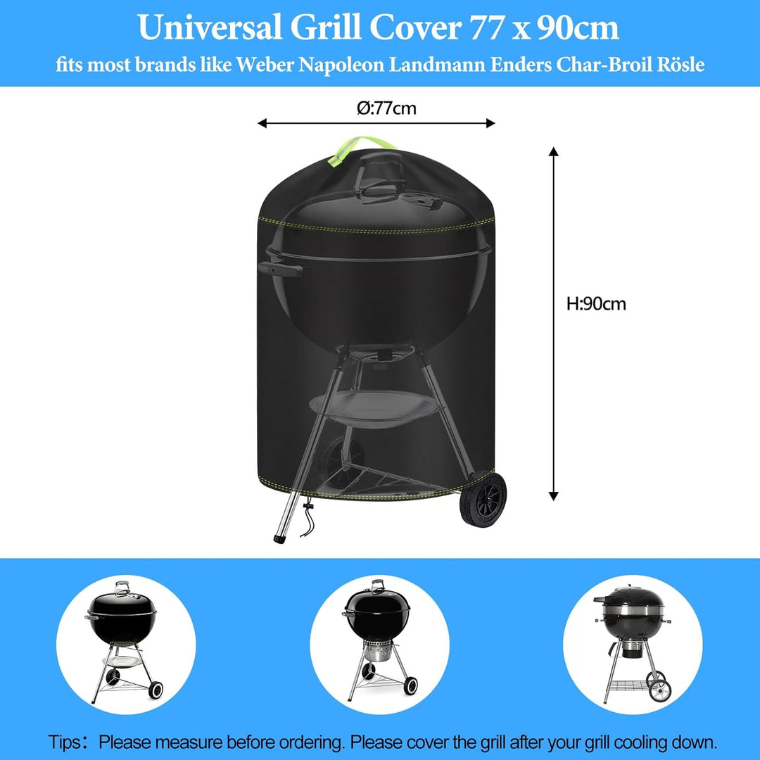 Kugelgrill Abdeckung, VDISRR Wetterfest Kugelgrill Abdeckhaube, 420D Oxford Holzkohlegrill Abdeckpla