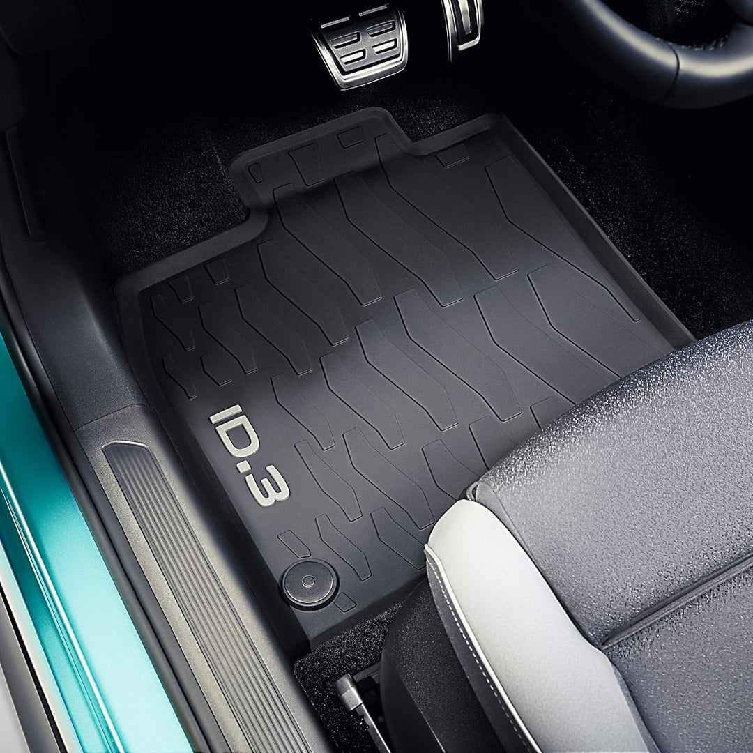Volkswagen 10B06150082V Gummi Fussmatten Premium Allwettermatten 5X Gummimatten, mit ID.3 Schriftzug