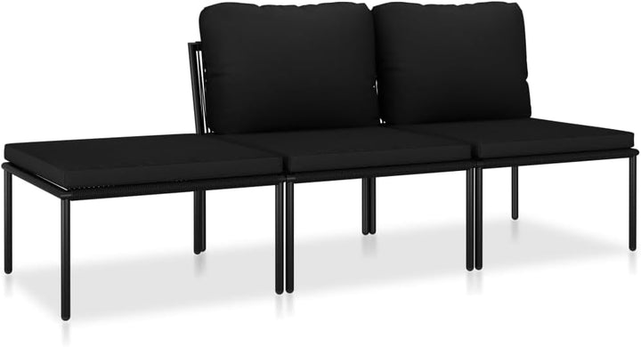 vidaXL Gartenmöbel 3-TLG. mit Auflagen Sitzgruppe Garten Garnitur Lounge Sofa Sitzgarnitur Gartenset