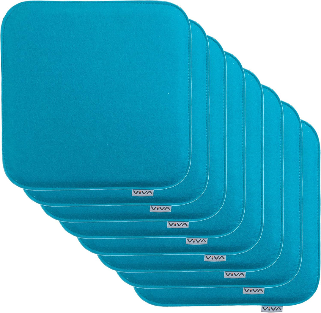 Brandsseller Sitzkissen Filz Eckig Stuhlkissen Sitzpolster Auflagen - 35 x 35 x 2 cm (8er-Vorteilspa