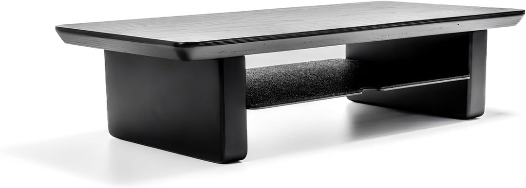 Raico Schreibtischregal, kleiner Monitorständer, Mini-Setup-Cockpit Schwarzes Holz Small | 47cm, Sch