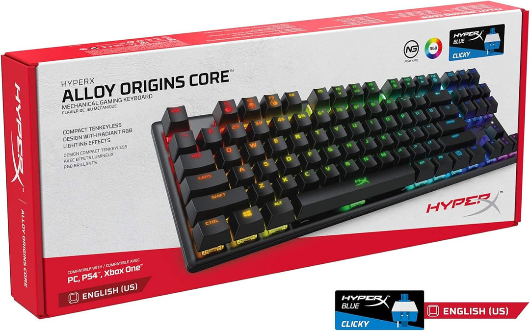 HyperX Alloy Origins Core – Mechanische TKL-Gaming-Tastatur (tenkeyless) – Kompaktes Format – HyperX