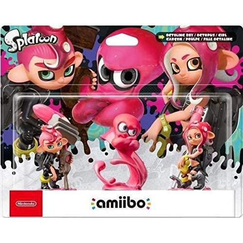 Nintendo Amiibo Splatoon Octoling - 3 Pack Black Standard, Black Standard