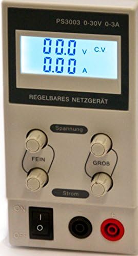 edi-tronic Regelbares DC Labornetzgerät 0-30V 0-3A PS3003 Labornetzteil Netzgerät regelbar Netzteil