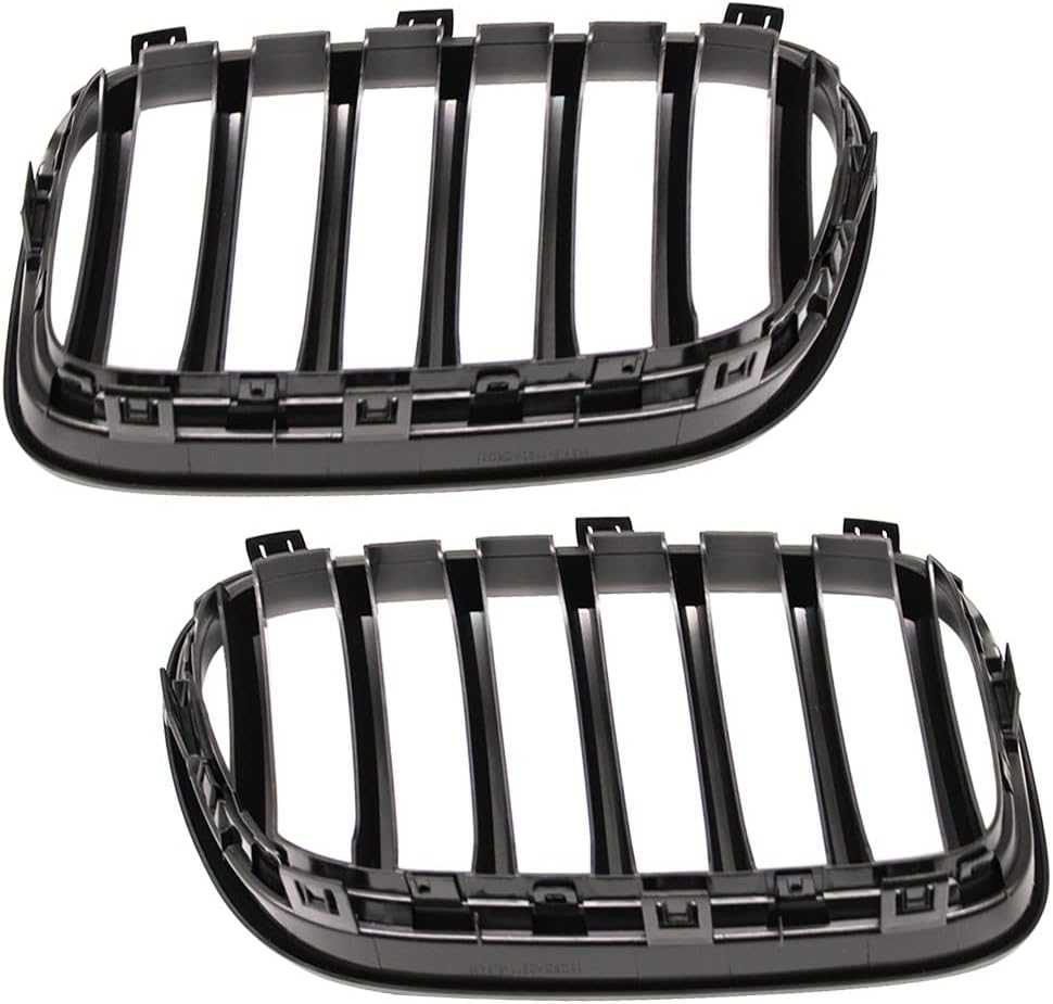 HZTWFC ABS glänzend schwarz Single Slat Sport Nierengitter Zubehör Styling Ersatz Racing Frontstosss