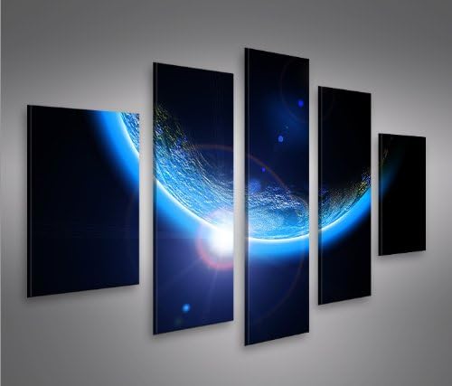 islandburner Bild Bilder auf Leinwand Blue Space MF XXL Poster Leinwandbild Wandbild Dekoartikel Woh