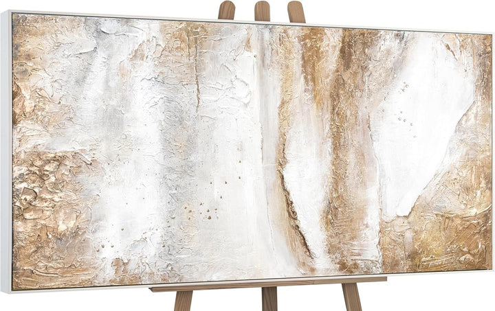YS-Art Luxus Abstrakt Design Acryl Gemälde auf Leinwand Ästhetik handgemalt Wandbilder Wohnzimmer mo