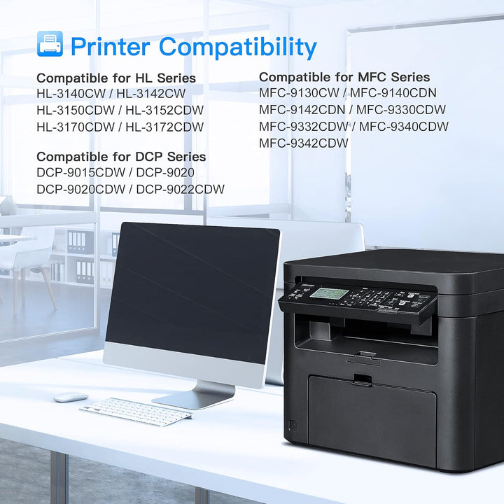 LxTek TN241 TN245 Tonerkartusche Kompatibel für Brother TN242 TN246 TN-241 TN-245 für Brother MFC-93