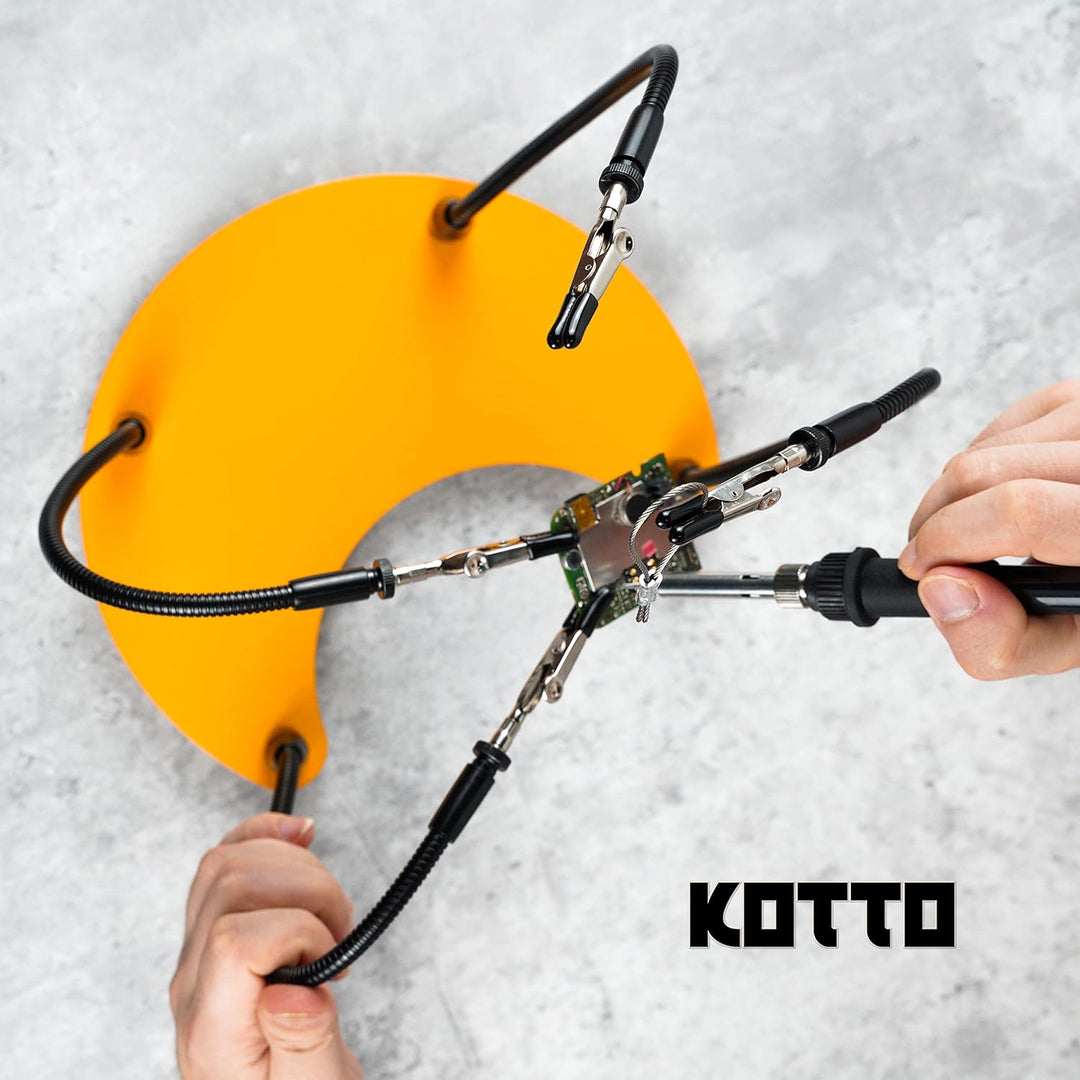 Fstop Labs/KOTTO Kotto Helping Hands Lötwerkzeug, Third Hand Löt-Leiterplattenhalter-Werkzeug, Four