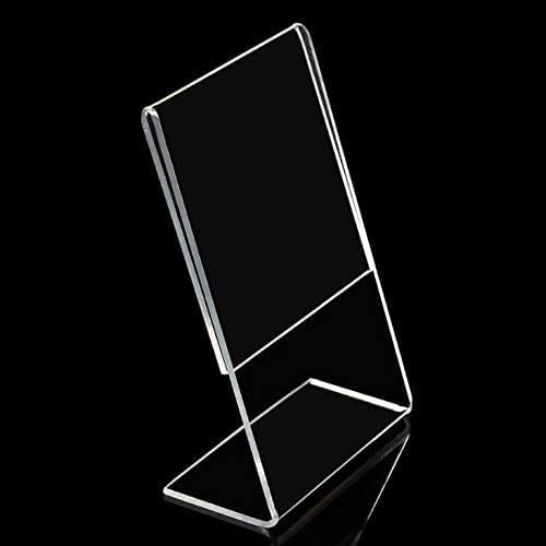 TUKA 10X A4 Hoch Acryl Anzeige-Ständer Plakataufsteller, Tischaufsteller Schräg L-Ständer, Prospekts