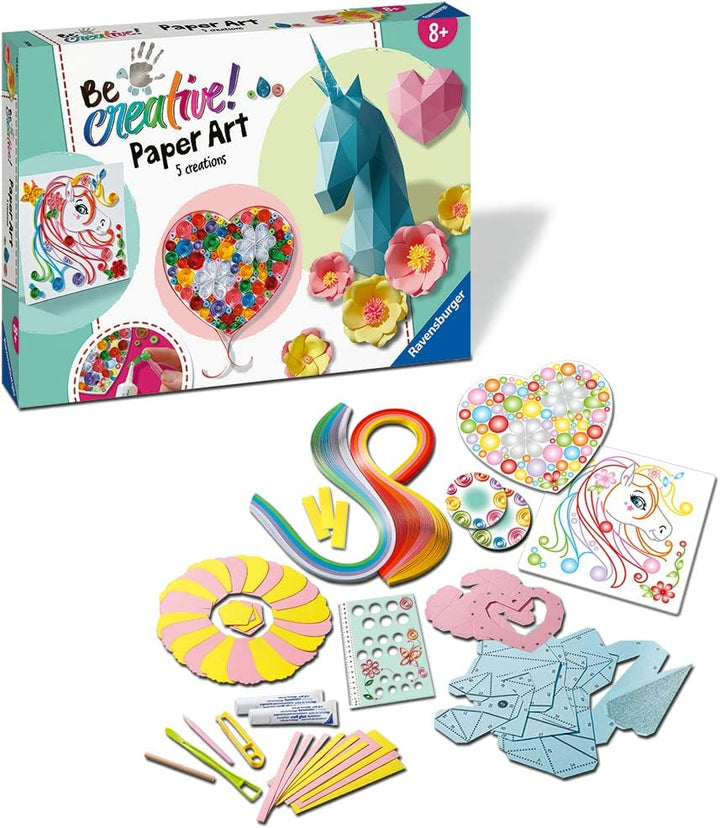 Ravensburger 182368 BeCreative Paper Art, DIY für Kinder ab 8 Jahren
