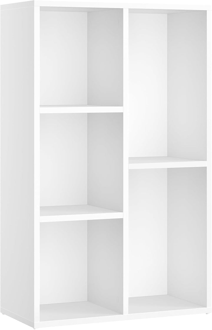 VASAGLE Bücherschrank, Bücherregal, mit 5 Fächern, Büroregal, Würfelregal, Standregal, für Wohnzimme