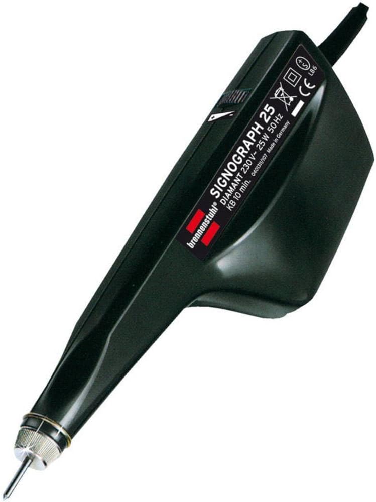 Brennenstuhl Signograph 25 Watt Diamant-Set (Graviergerät mit umfangreichem Zubehör, 1,8 m Kabel, Ma