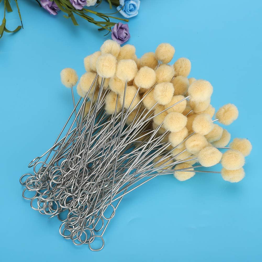 Garosa 100 Stück Wool Daubers Ball mit Metallgriff Leder Dye Tool Dye Dauber Färbepinsel Applikator