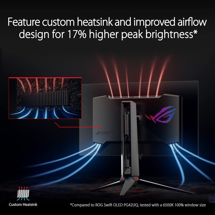 ASUS ROG Swift OLED PG27AQDM - 27 Zoll WQHD Gaming Monitor - 240 Hz, 0.03ms GtG, G-Sync, FreeSync, G