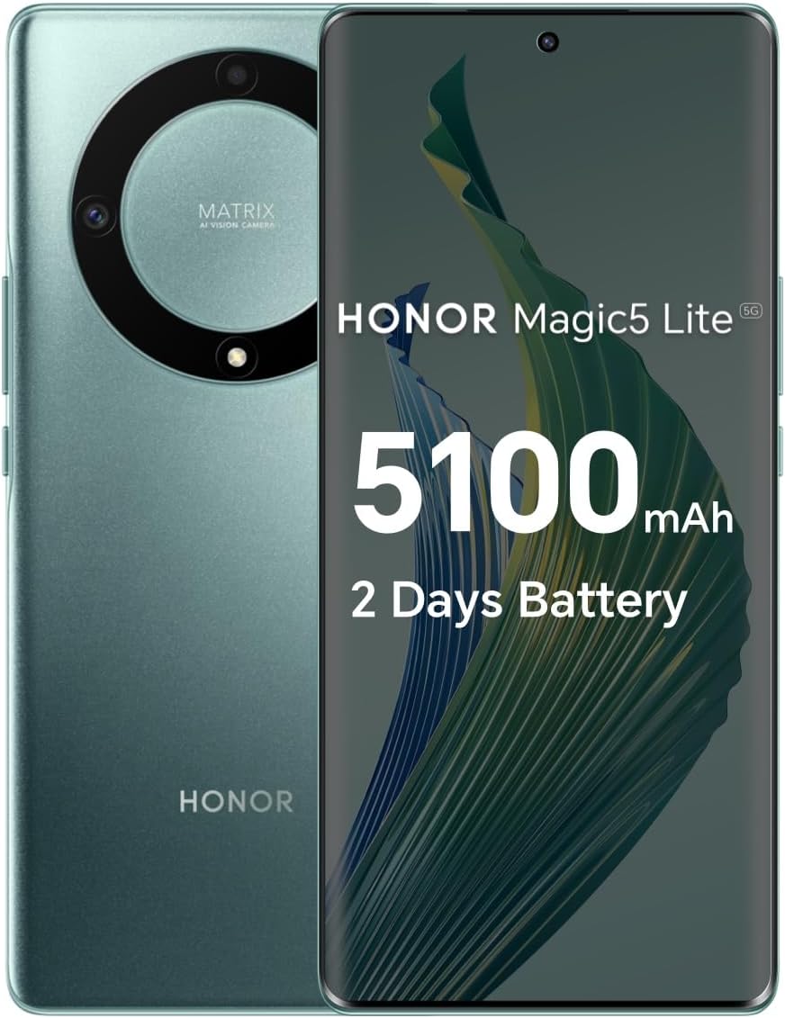 HONOR Magic 5 Lite 5G 256GB/8GB RAM Dual-SIM Emerald-Green Grün Magic5 Lite 5G 8+256, Grün Magic5 Li
