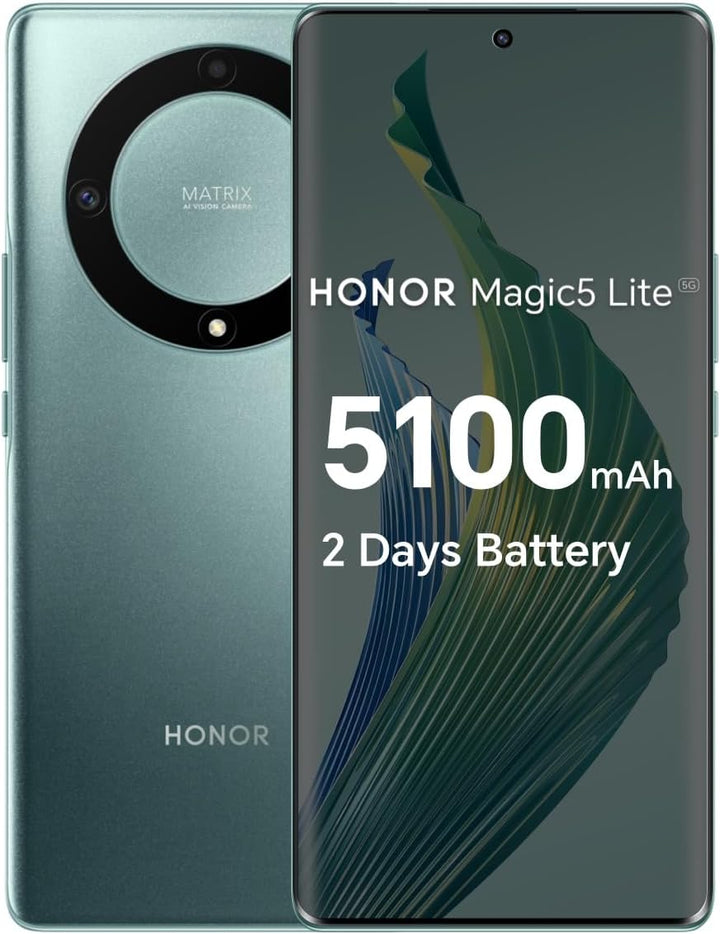 HONOR Magic 5 Lite 5G 256GB/8GB RAM Dual-SIM Emerald-Green Grün Magic5 Lite 5G 8+256, Grün Magic5 Li