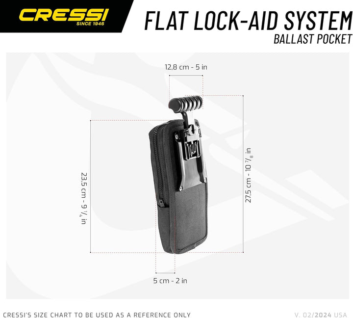 Cressi Bleitaschen zum Tauchjacket Flat Lock Aid System Weight Pockets 2012, Flat Lock Aid System We