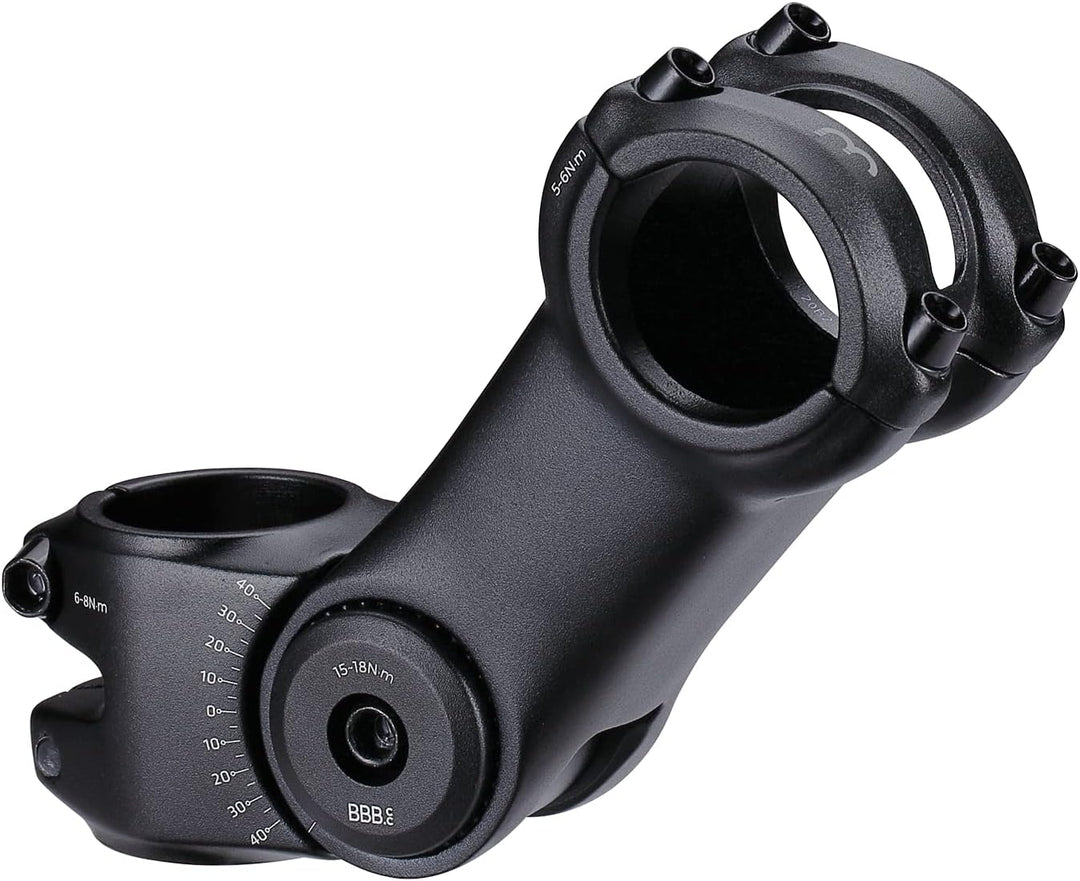 BBB Cycling Highfix Os Fahrradlenkervorbau Einstellbar mit-40° -+40° Stangendurchmesser 31,8mm 6061