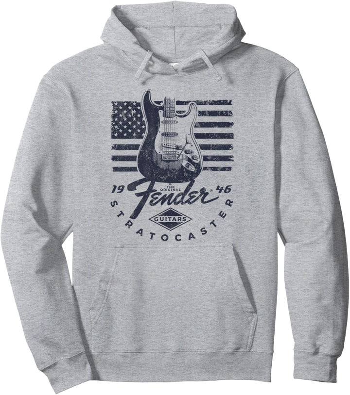 Fender 1946 Stratocaster American Flag Backdrop Pullover Hoodie