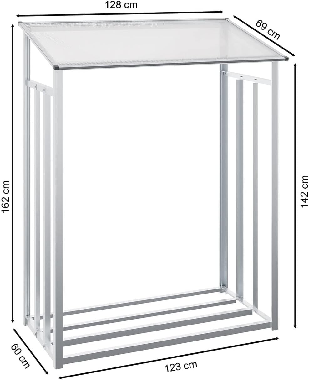 Beckmann KHL Kaminholz-Lager Alu, Natur