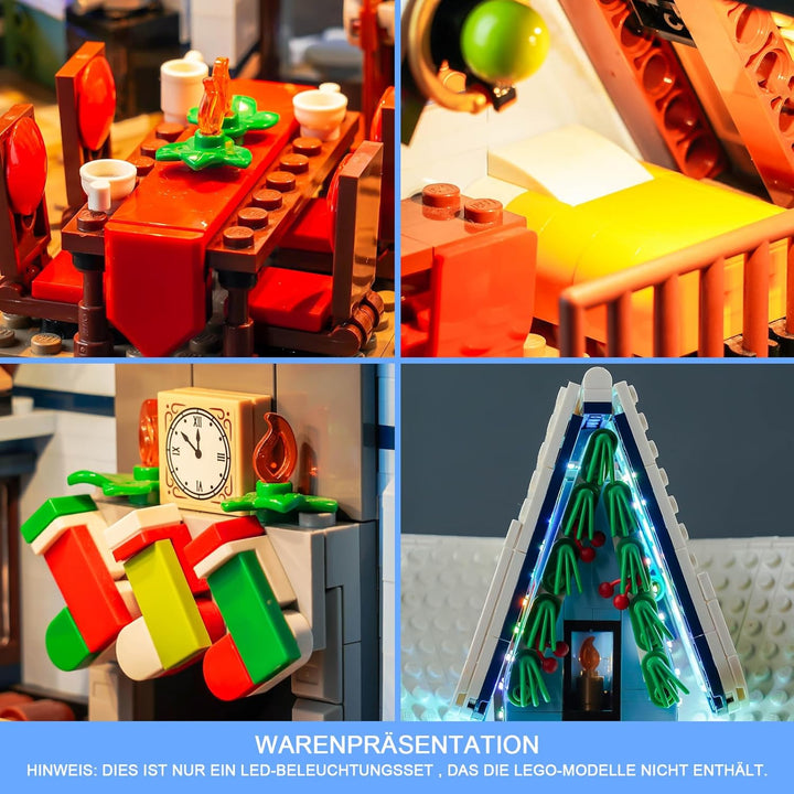 LocoLee Licht Kompatibel mit Lego Santa's Visit, Led Beleuchtungs Compatible with Lego 10293 Santa's