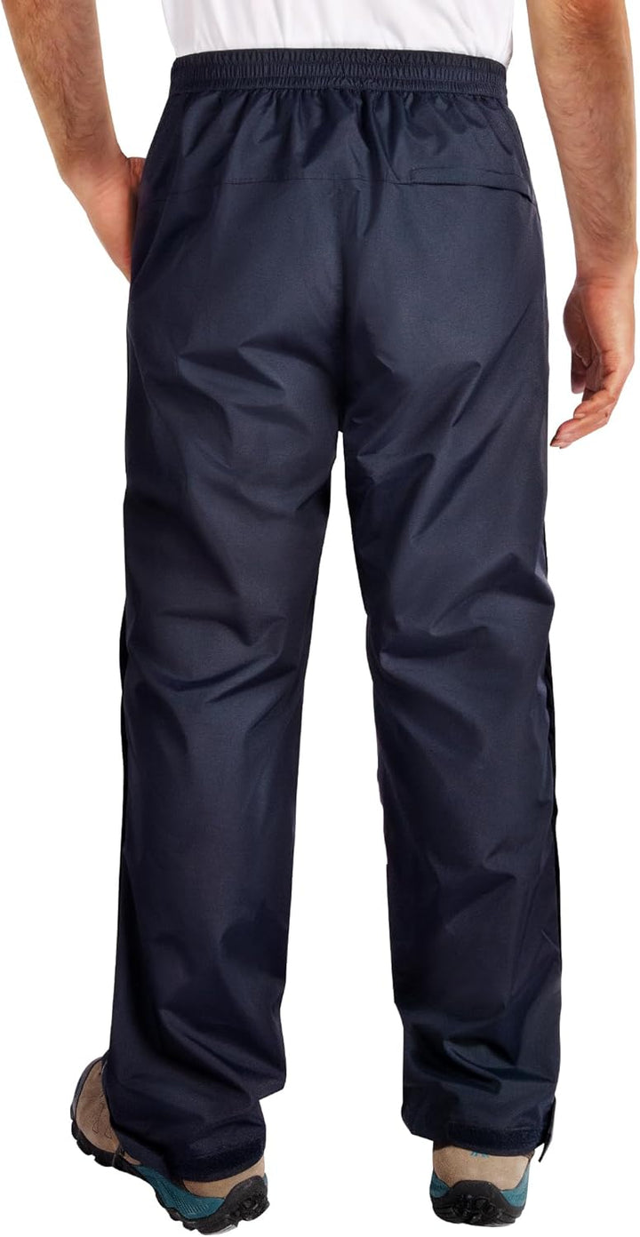 33,000ft Regenhose Herren Wasserdicht Full Zip Wanderhose, Atmungsaktiv 2-Lagen Überziehhose Fahrrad
