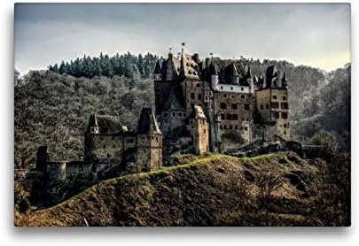 Premium Textil-Leinwand 45 x 30 cm Quer-Format Burg Eltz | Wandbild, HD-Bild auf Keilrahmen, Fertigb