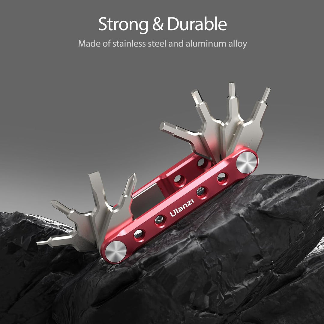 ULANZI 9 in 1 Faltbarer Werkzeugsatz mit Schraubendreher und Schraubenschlüssel, Kamera Tool Set für