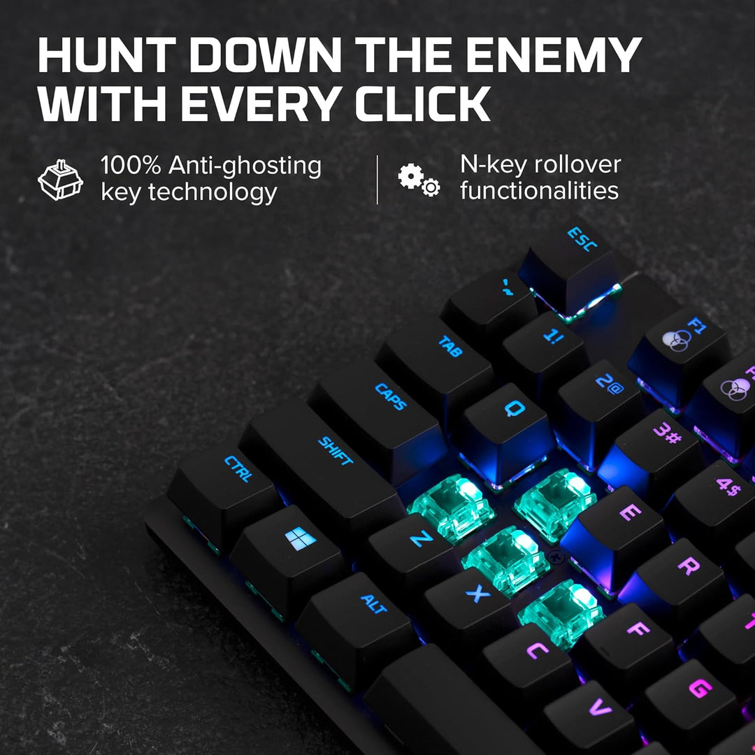 HyperX Alloy Origins Core – RGB Mechanische Gaming Tastatur, Tenkeyless, HyperX Aqua, (QWERTY – US L